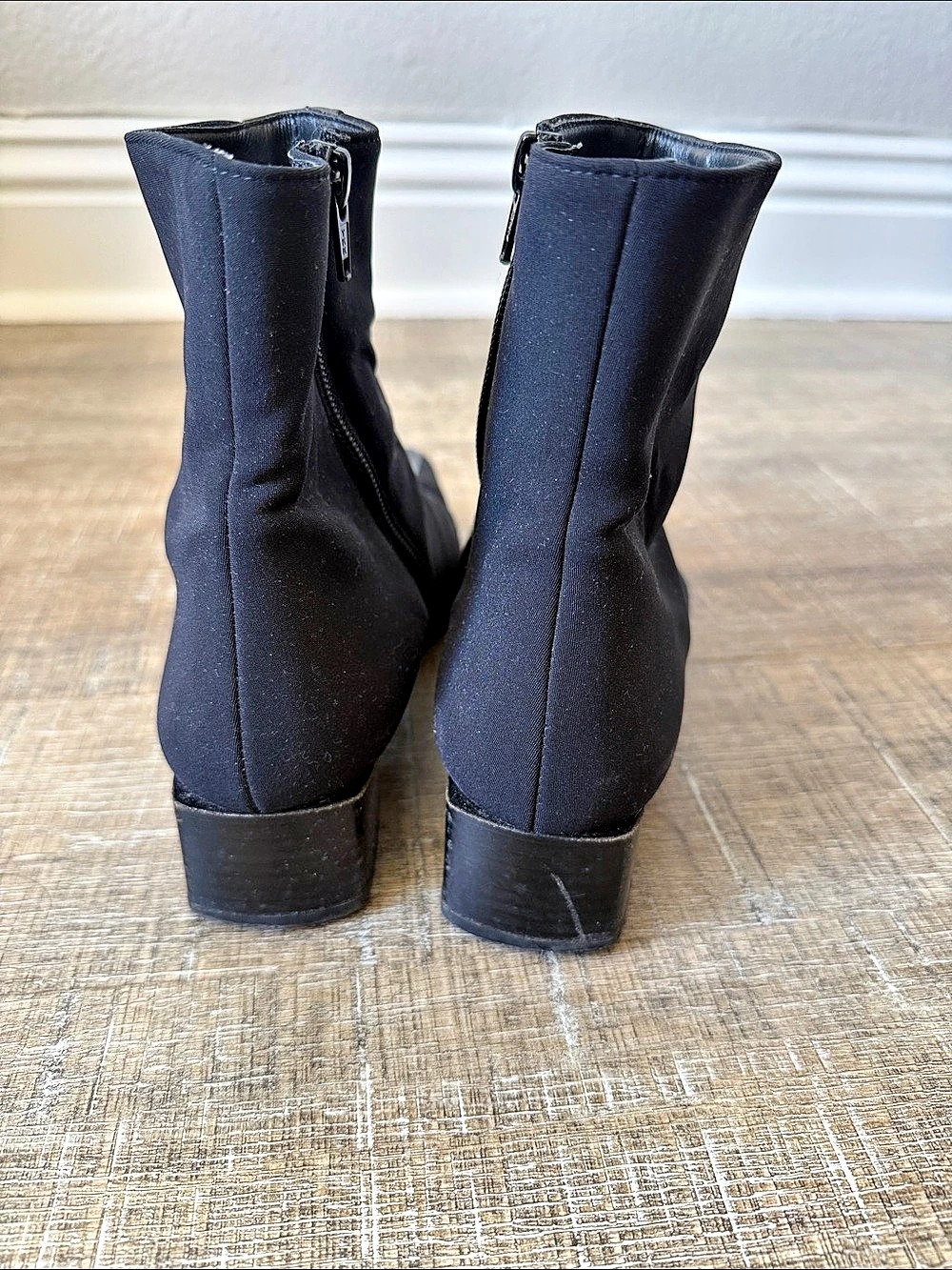 Paul Green Black Square Toe Leather Ankle Boots EU 38 - Picture 8 of 8